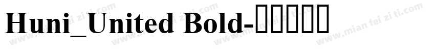 Huni_United Bold字体转换